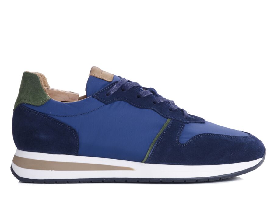 Sneakers homme Velours Navy et Vert - MURTOA