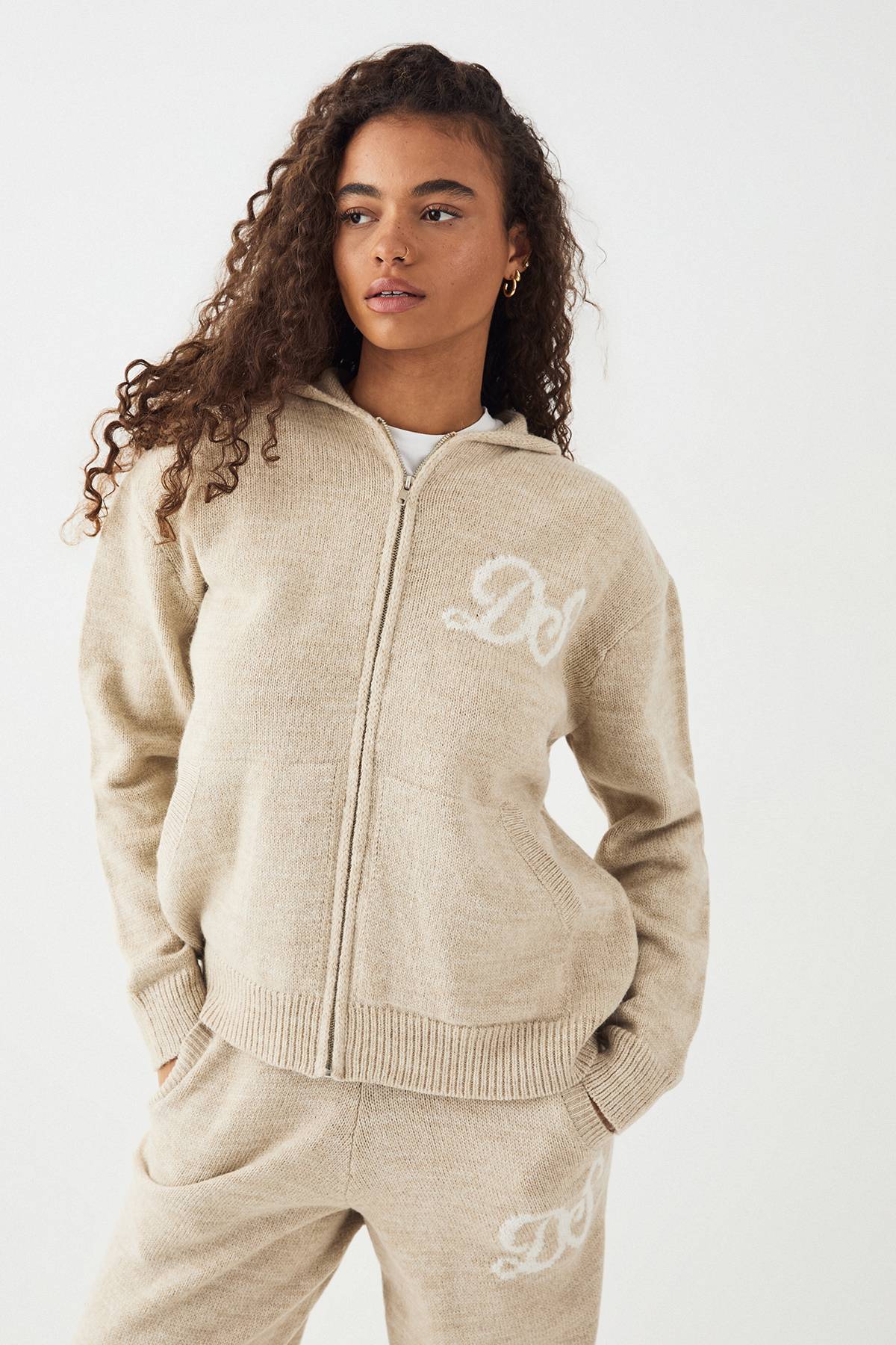 Sweat à Casynthétiqueche Zippé en Maille DSGN Studio