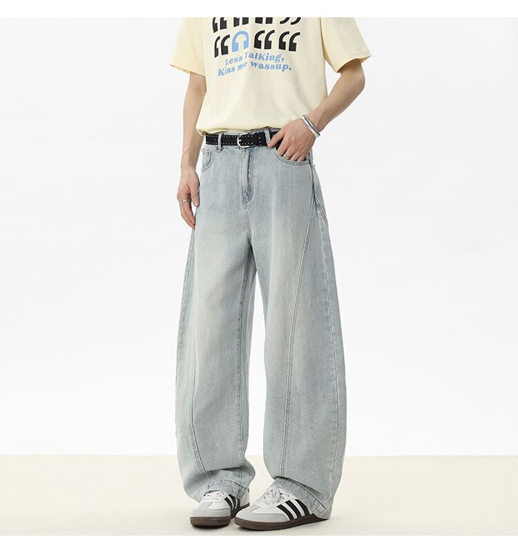 VEAZ - Gewassen ballonjeans met hoge taille