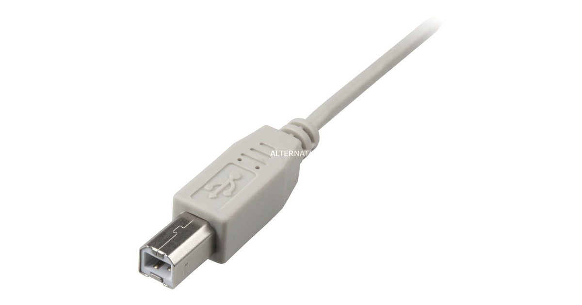 SharkoonUSB-A 2.0 > USB-B kabel  (Grijs, 0,5 meter)