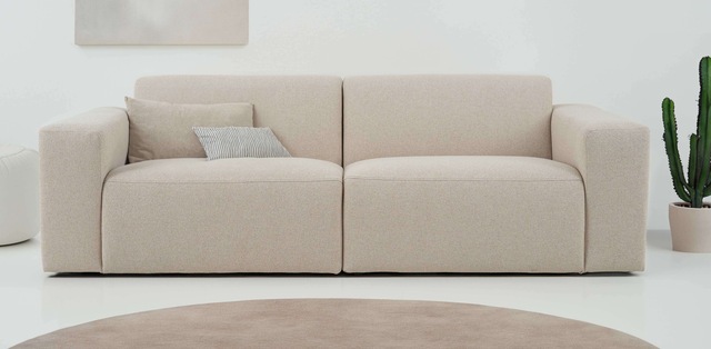 GOODproduct 3-Sitzer »Koa, 228 cm, Modulsofa in Cord, Chenille, Struktur, Webstoff« Designsofa, weicher Lounge-Sitzkomfort, Welleunterfederung, bodentief