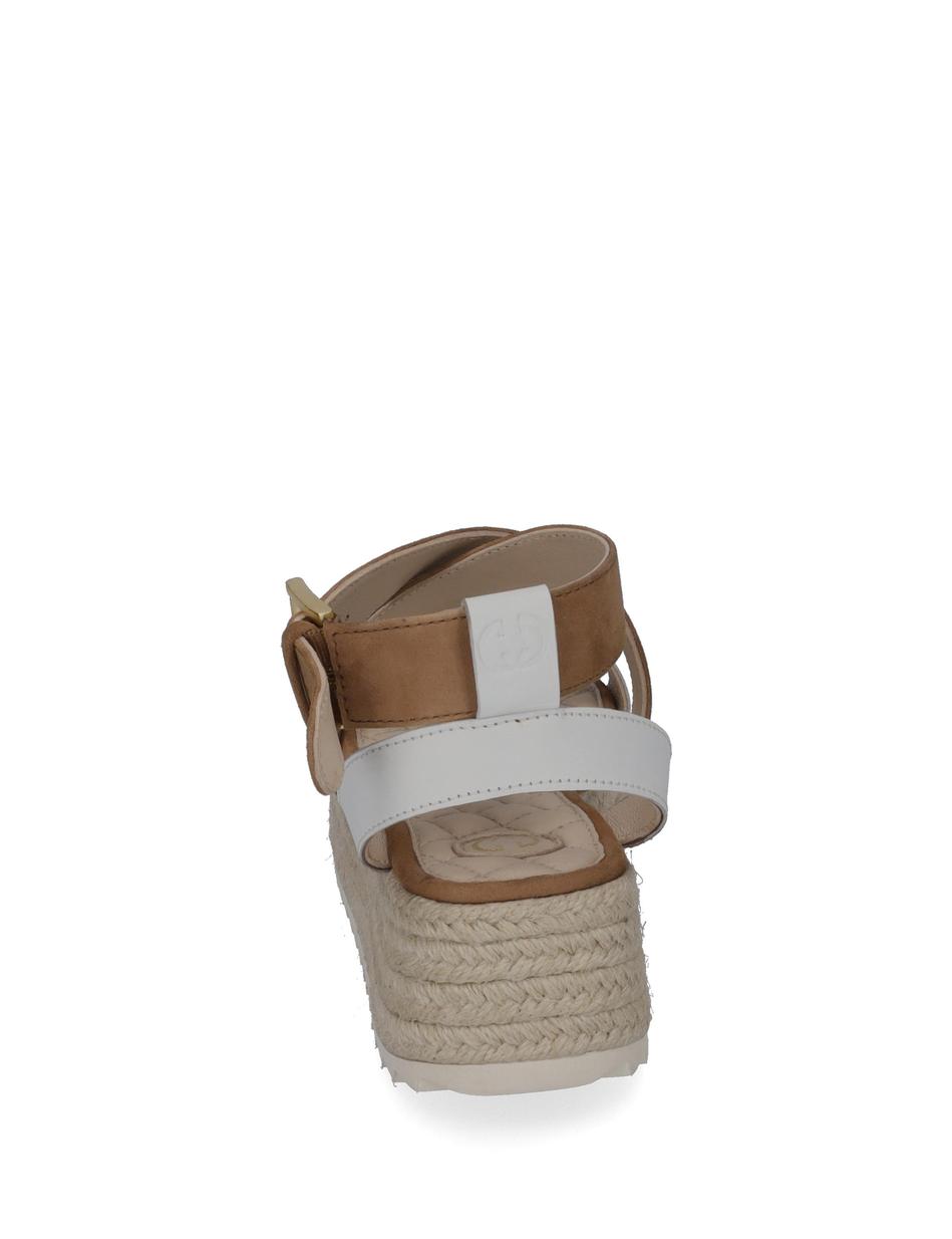 Sandale Bari 03, weiss-braun
