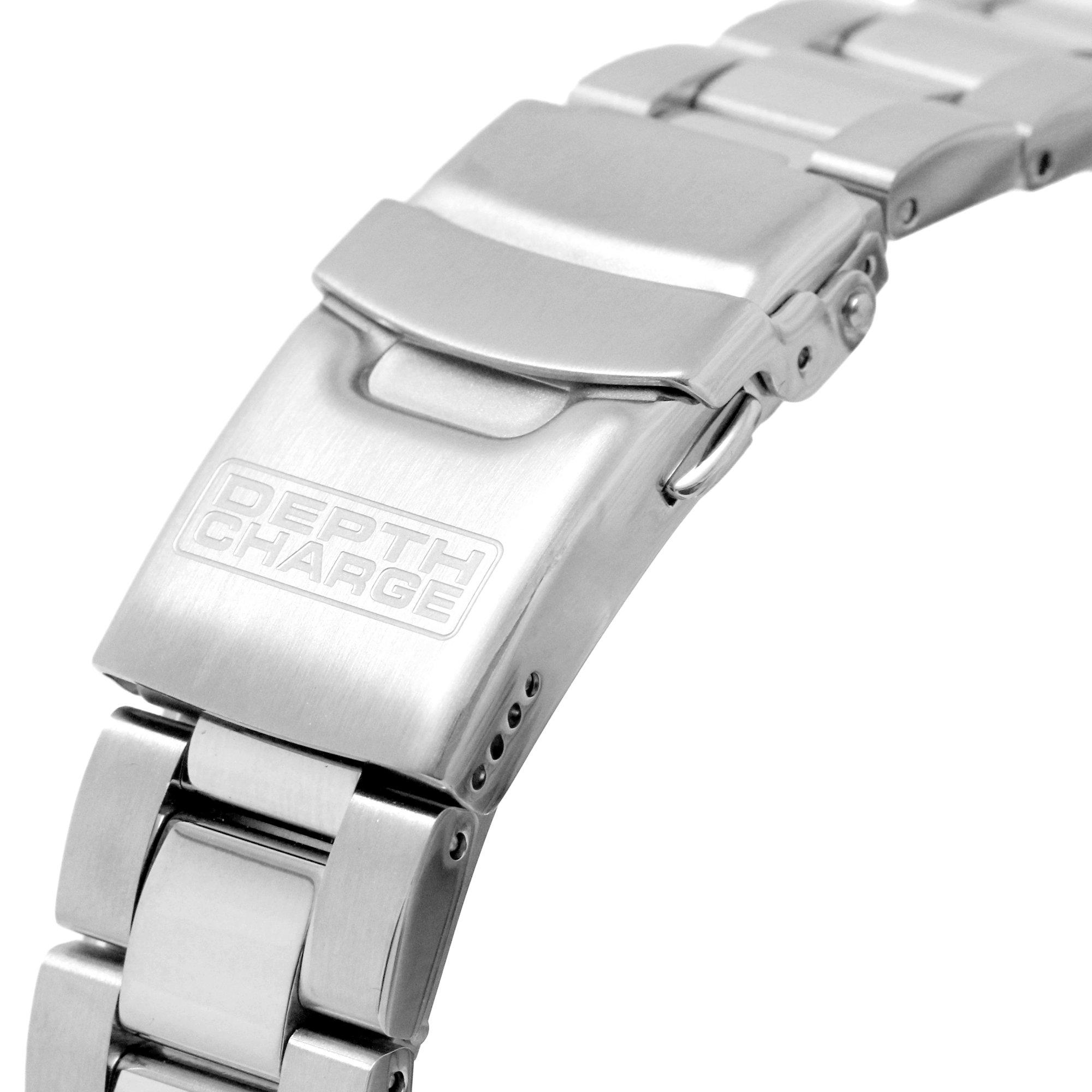 Depth Charge Stainless Steel Blue Dial Dive Watch