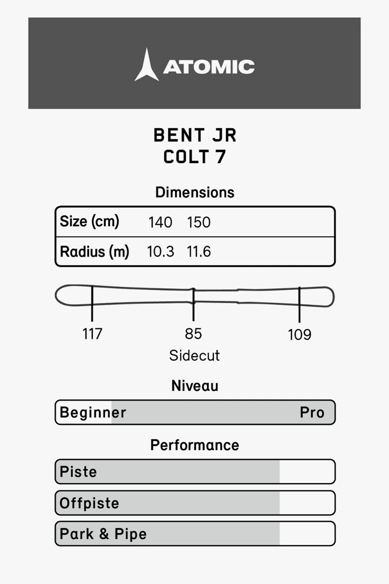 ATOMIC Bent 140-150 Kinder Ski Set 2324