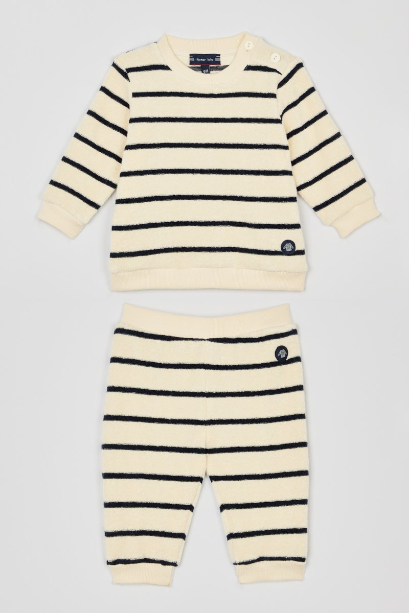 Pyjama rayé Baby - coton bouclette