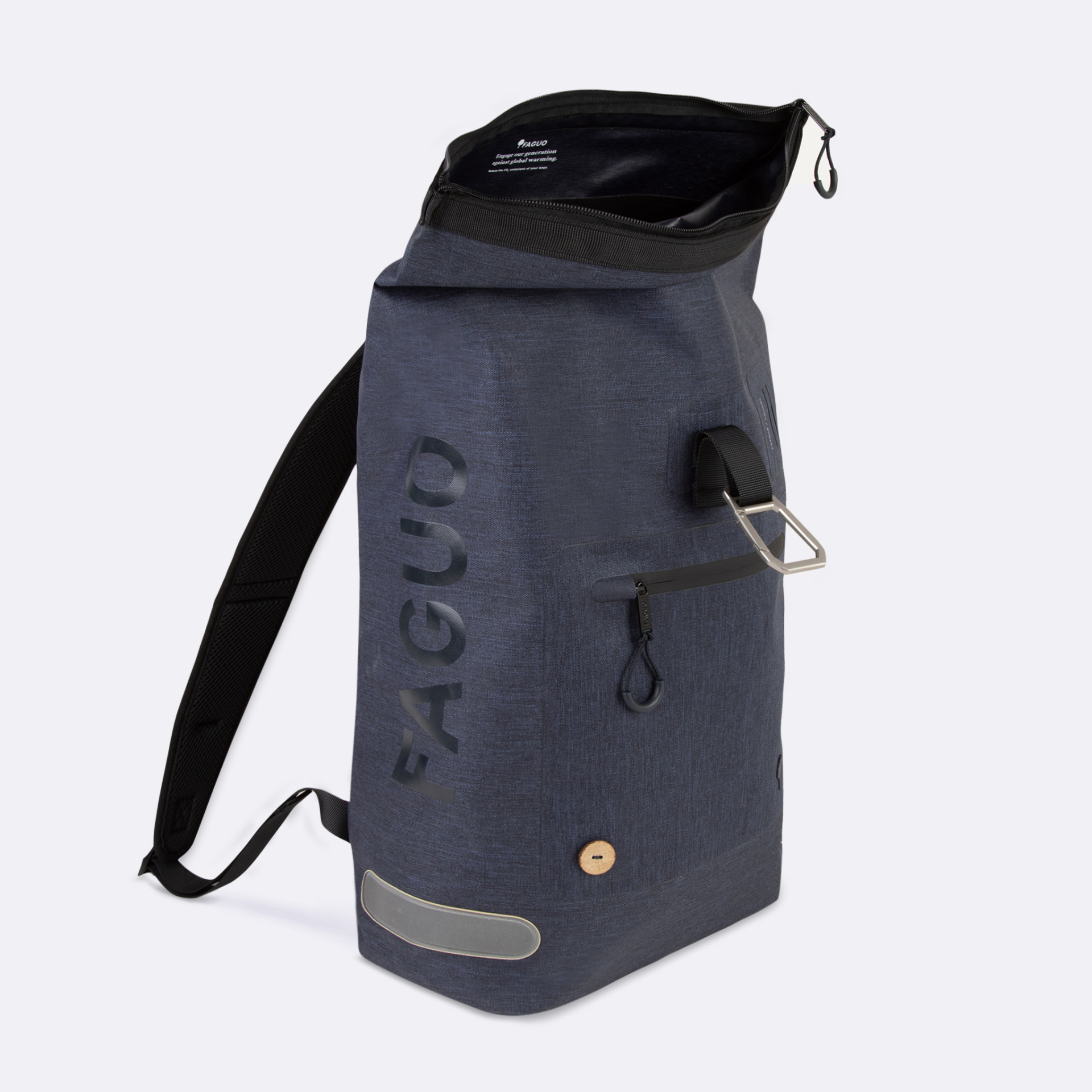 Sac à dos marine végan en polyester recyclé et néoprène - modèle Cycling w medium