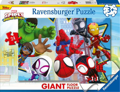 Ravensburger Spidey and His Amazing Friends Mega Gulvpuslespill 24 Brikker