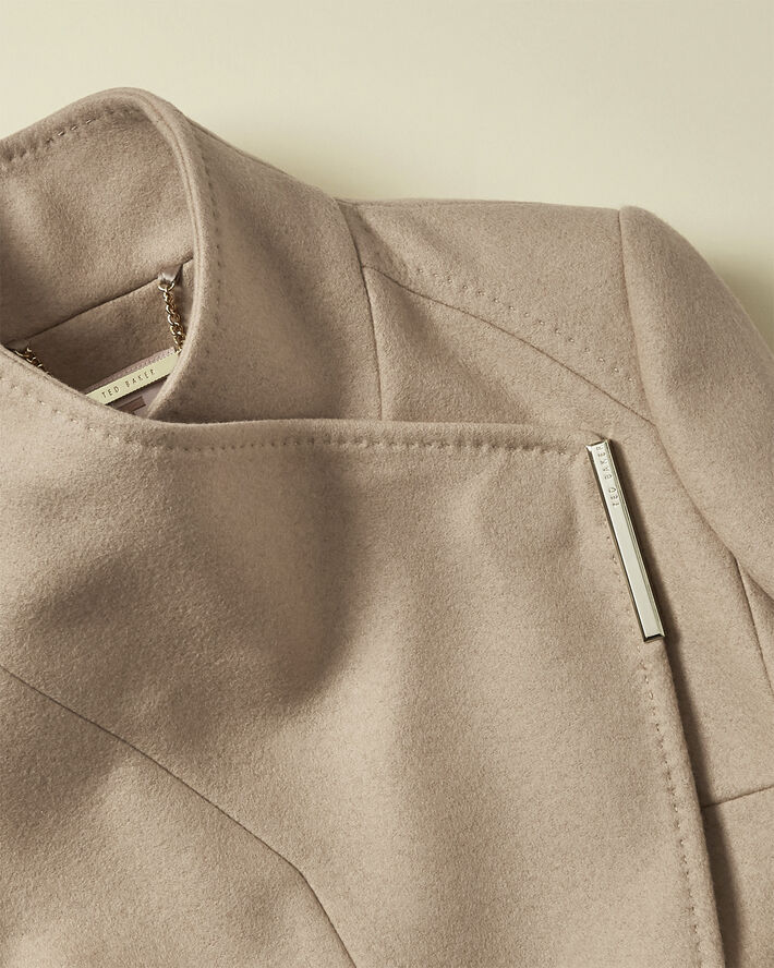 Ted Baker ROSESS Short Wool Wrap Coat Camel