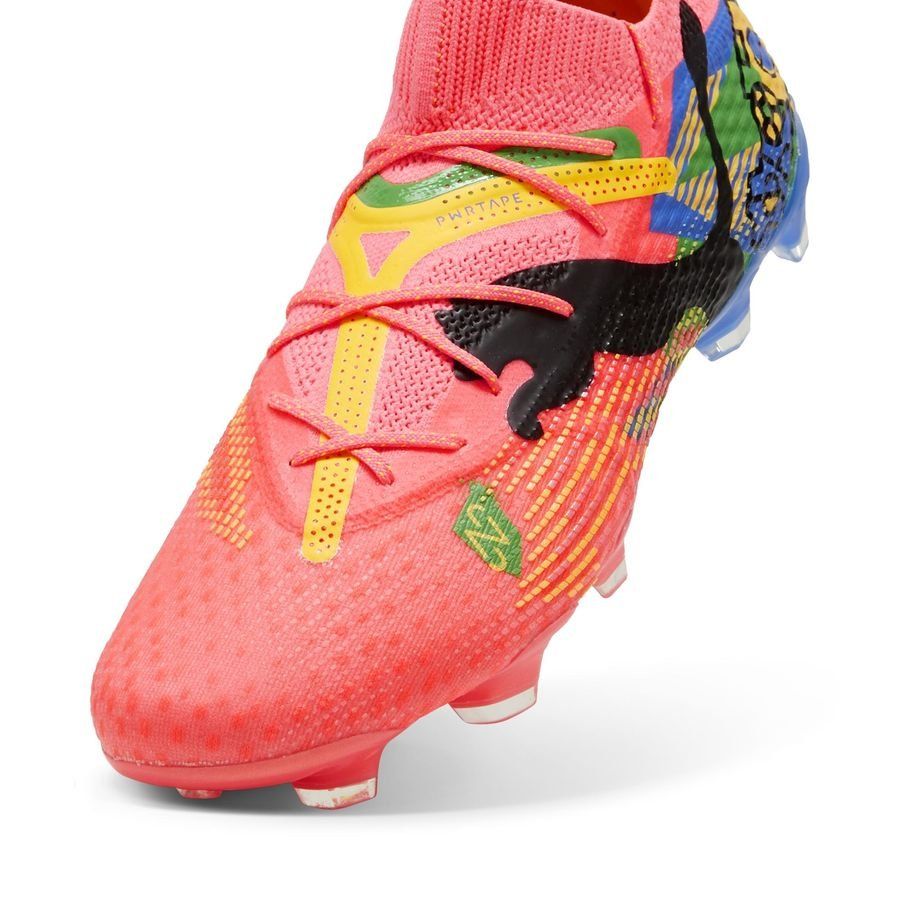 PUMA Future 7 Ultimate FG/AG NJR Copa - Crépuscule/Noir/Sun Stream/PUMA Green/Bleu ÉDITION LIMITÉE