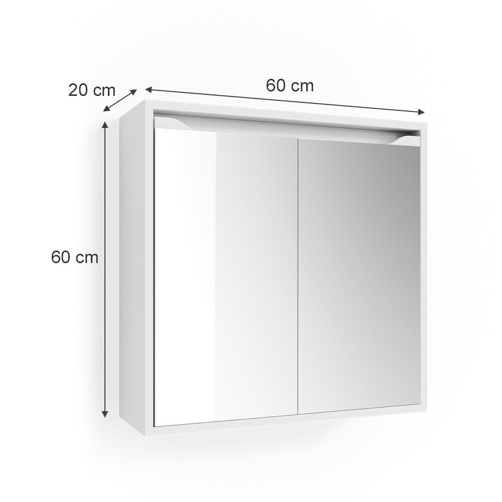 Vicco Spiegelschrank Badspiegel Badezimmerspiegel Ruben Wandspiegel Badschrank