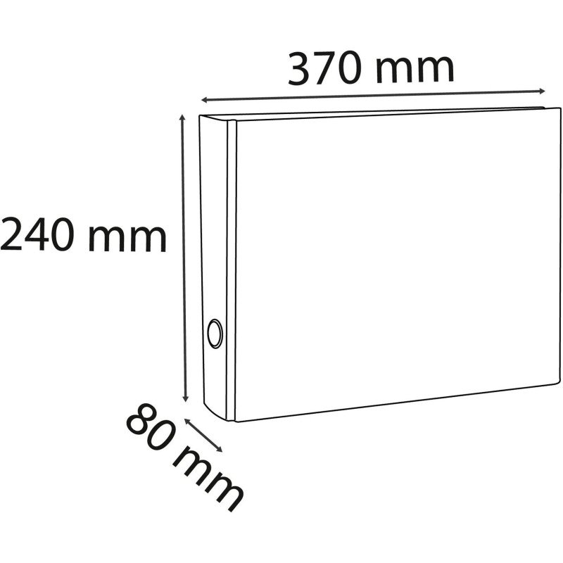 Classeur à levier cartonné à l'italienne Exacompta A4 - Dos 8 cm gris