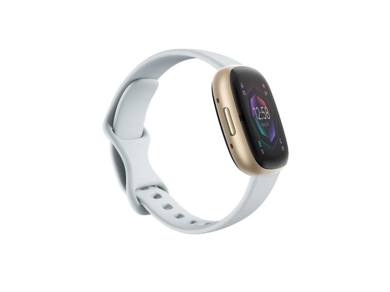Fitbit Sense 2 Smartwatch Hellblau/Gold GPS-Sportuhr