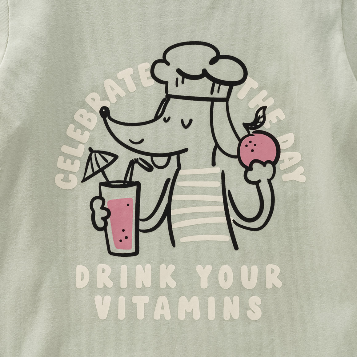 Topolino Mädchen T-Shirt mit lustigem Motiv mintgrün