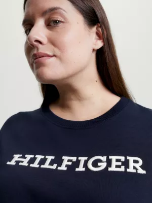 Moletom Curve Hilfiger Monotype com bordado