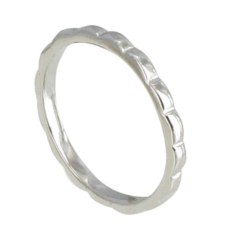 Bague Argent Anneau de Vagues