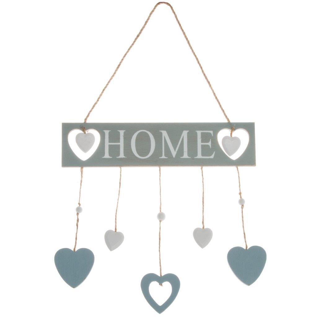 Deko-Schriftzug HOME - blau - zum Aufhängen