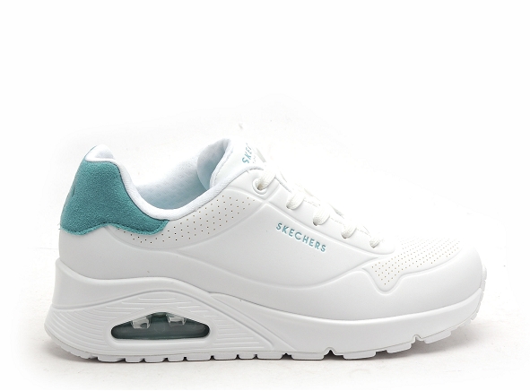 Skechers basses femme unopopback 177092 blanc