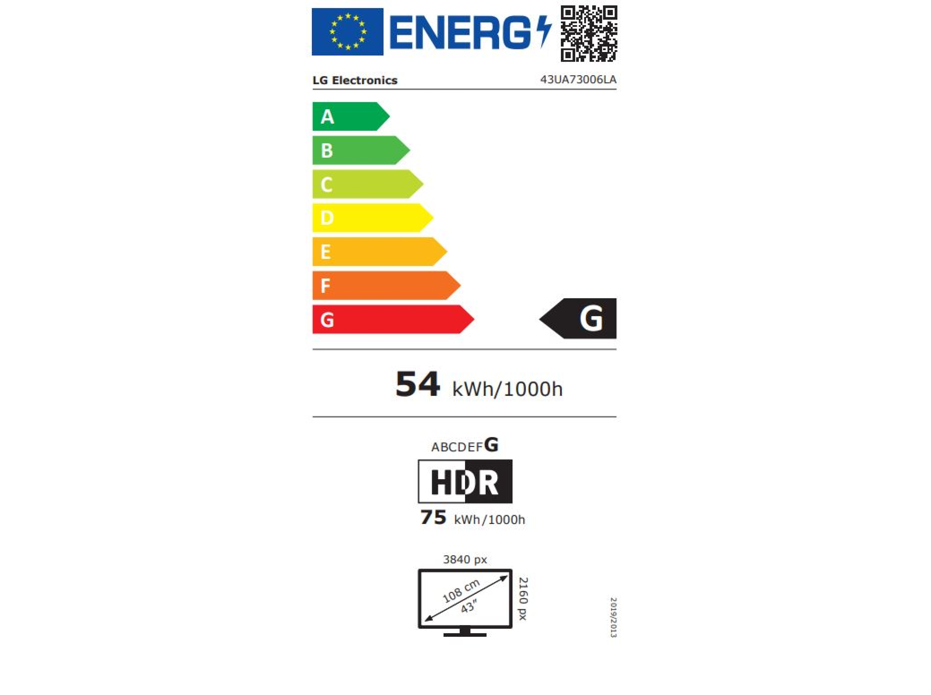 TV LED LG 43UA73006LA.AEUQ (43' 4K SMART 108CM)