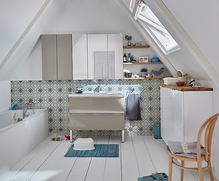 Plan vasque blanc GoodHome Lana 100 cm