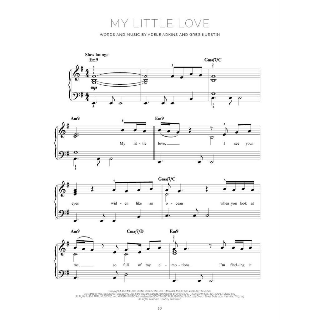 Hal Leonard Adele 30 songboek voor piano