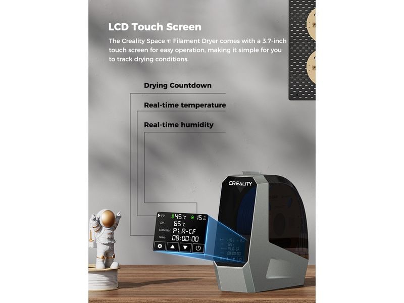Creality Filament Trockenbox Space Dryer Pi Filament-Box mit LCD-Touch-Screen zum Wärmen und Trocknen