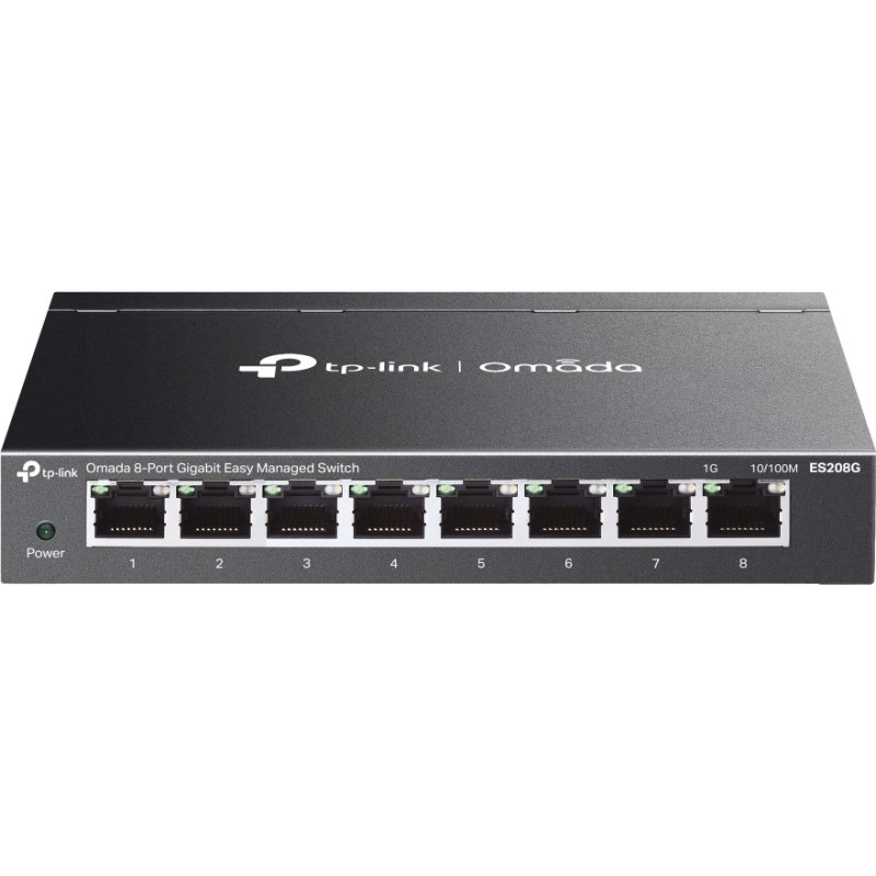 TP-Link Omada ES208G commutateur réseau Géré L2 Gigabit Ethernet (10/100/1000) Noir