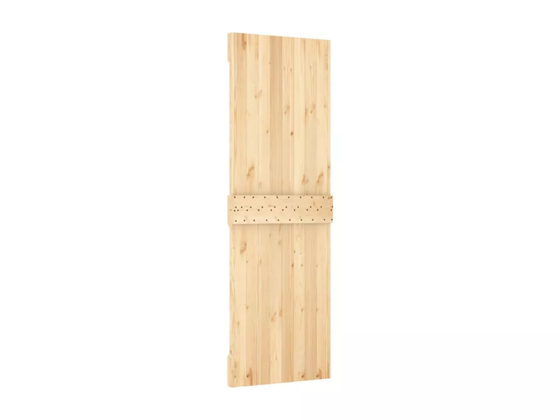 Porte coulissante et kit de quincaillerie 70x210 cm pin massif