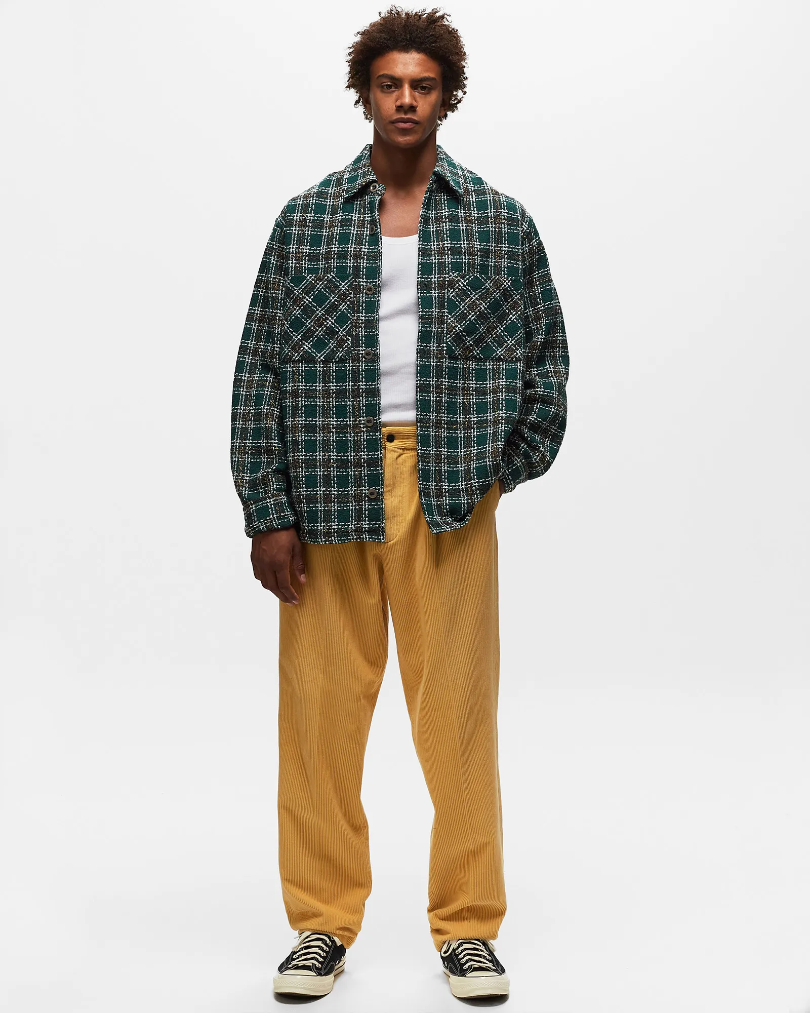 BSTN Brand BOUCLÉ PLAID SHIRT