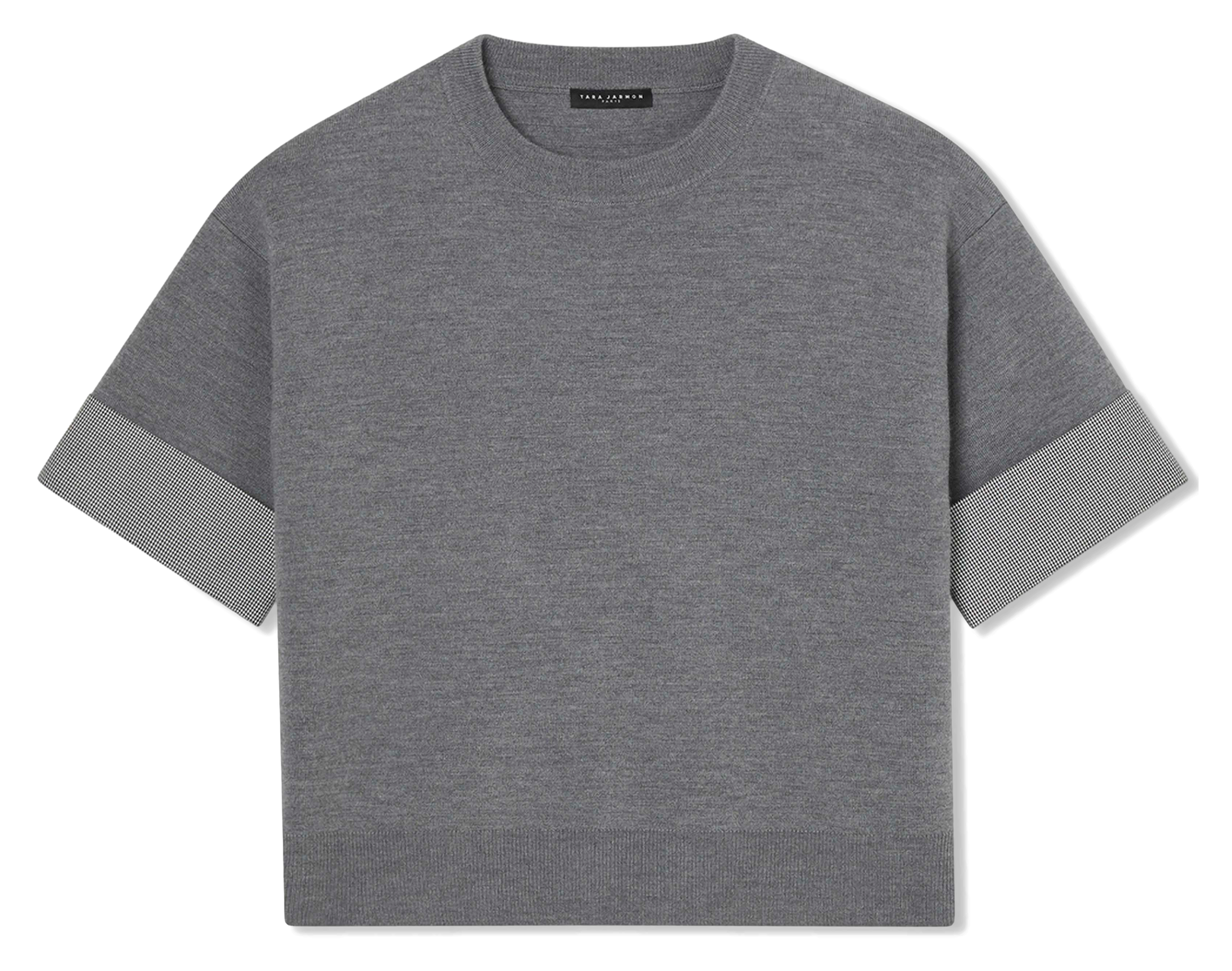 PRIMER - Pull col rond ample en laine mélangée | Gris