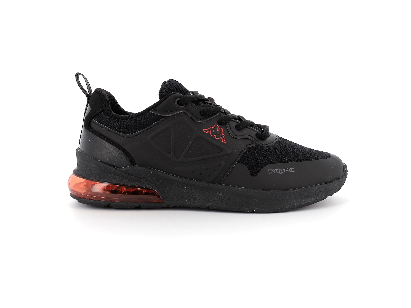Kappa-33152YW Matières combinées Noir Rouge