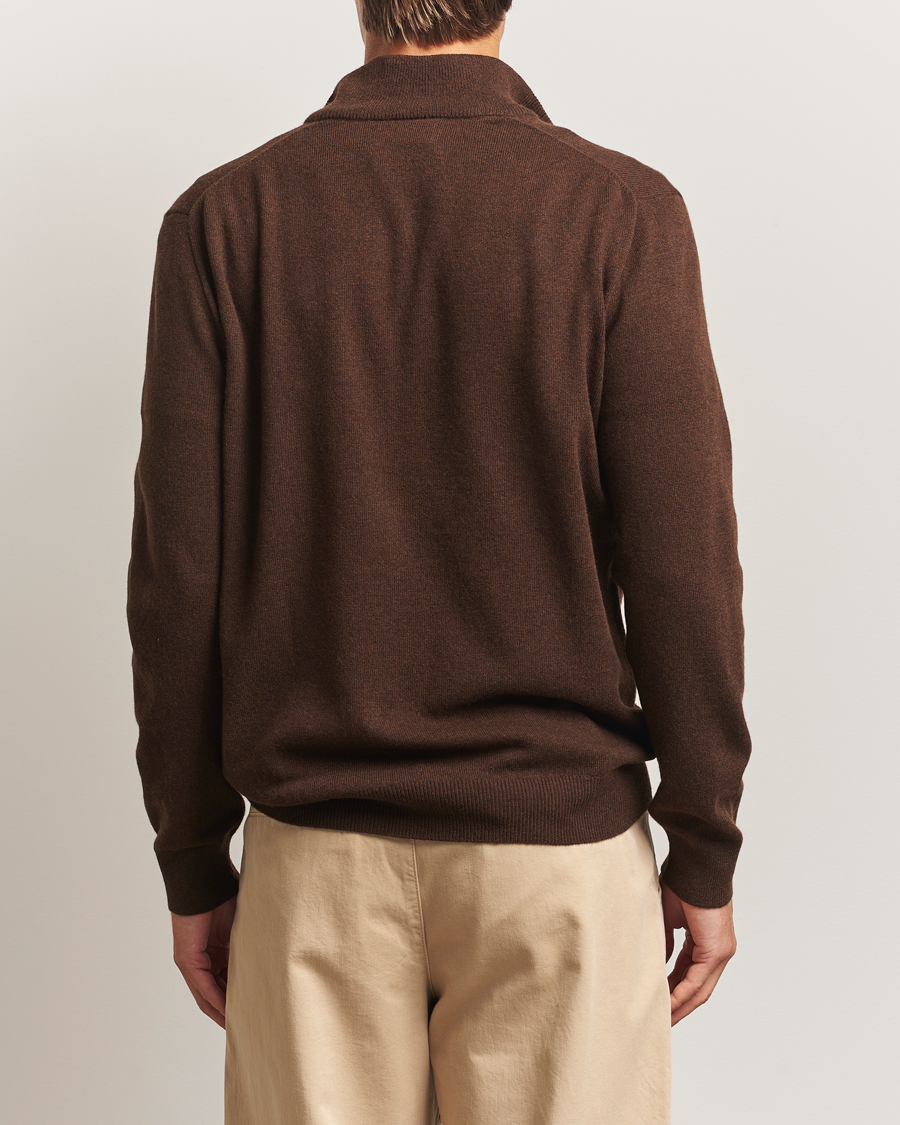Polo Ralph Lauren Merino Half-Zip Sweater Cacao Brown Heather