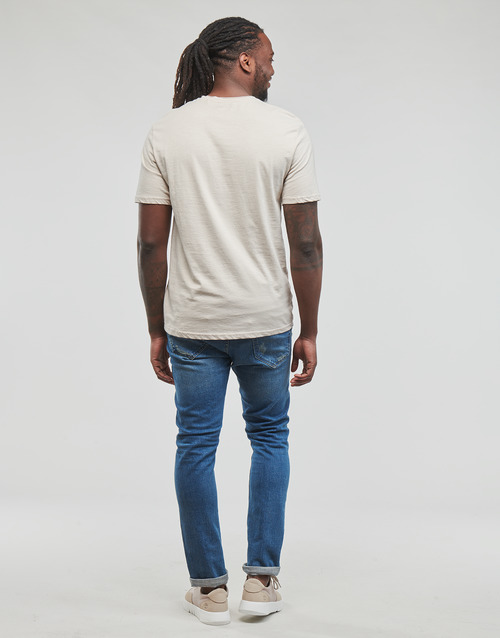 Only & Sons  - ONSROY REG SS SLUB POCKET TEE - Blanc