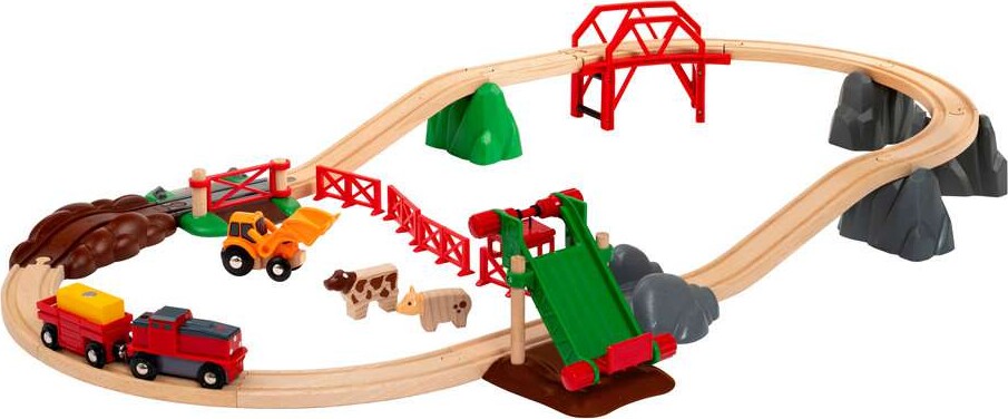 Brio World - Togbane Og Tog Bondegårdssæt - 33984