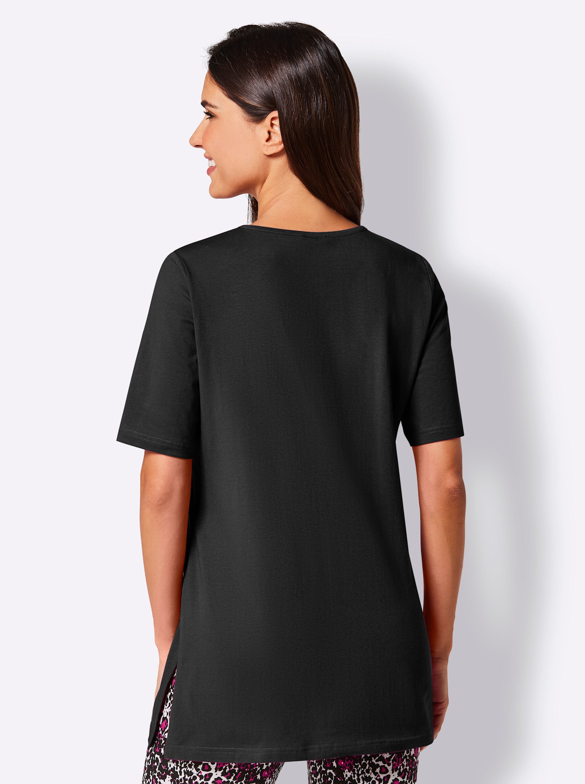 feel good Longshirt in schwarz