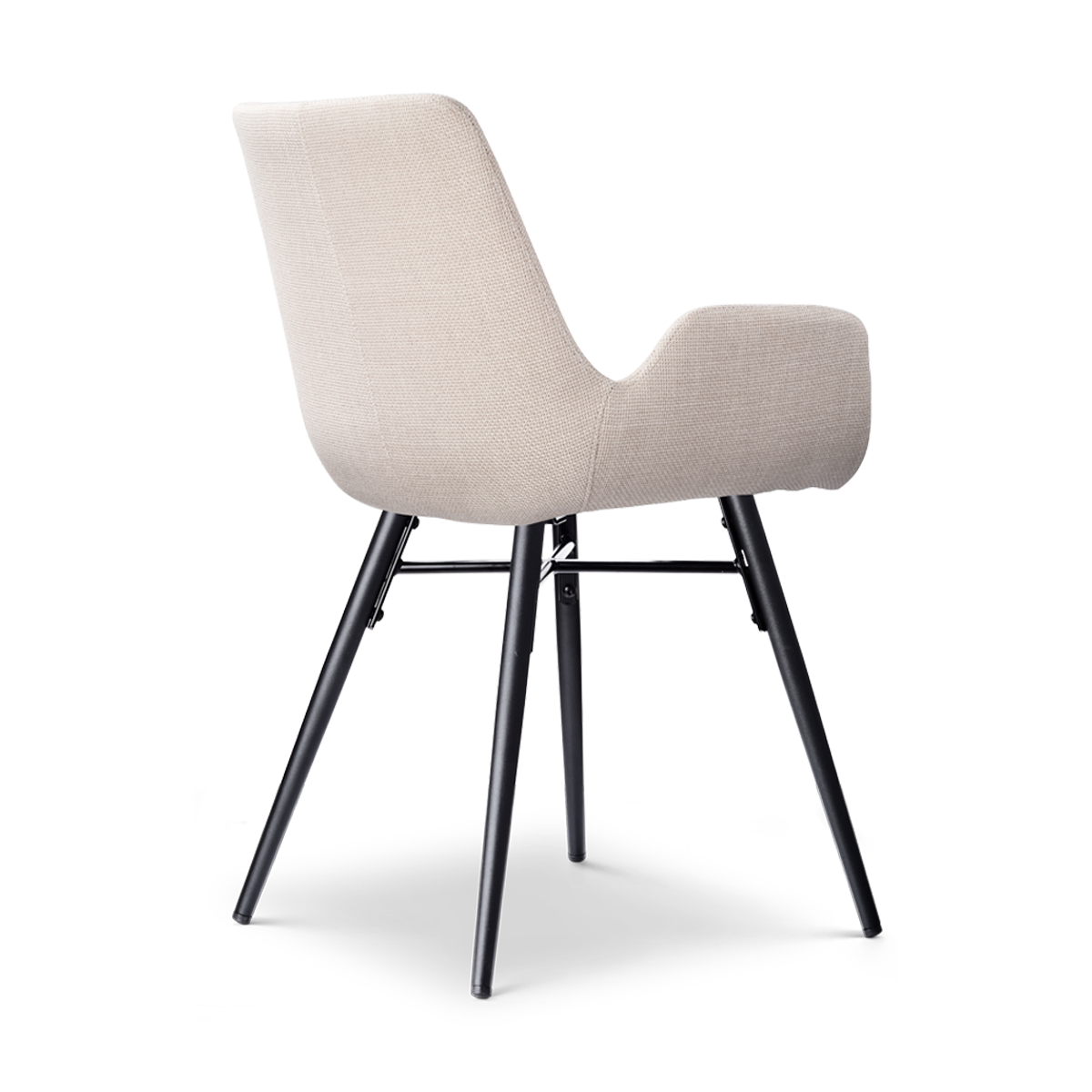Eetkamerstoel Nena-Eef beige - zwart onderstel