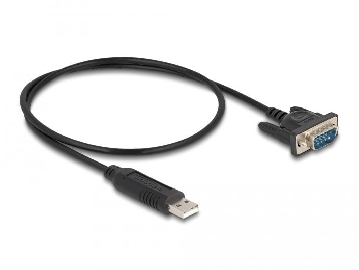 Delock Serial-Adapter USB-A Stecker - Seriell Buchse Serielle Geräte über einen USB-Port anschliessen