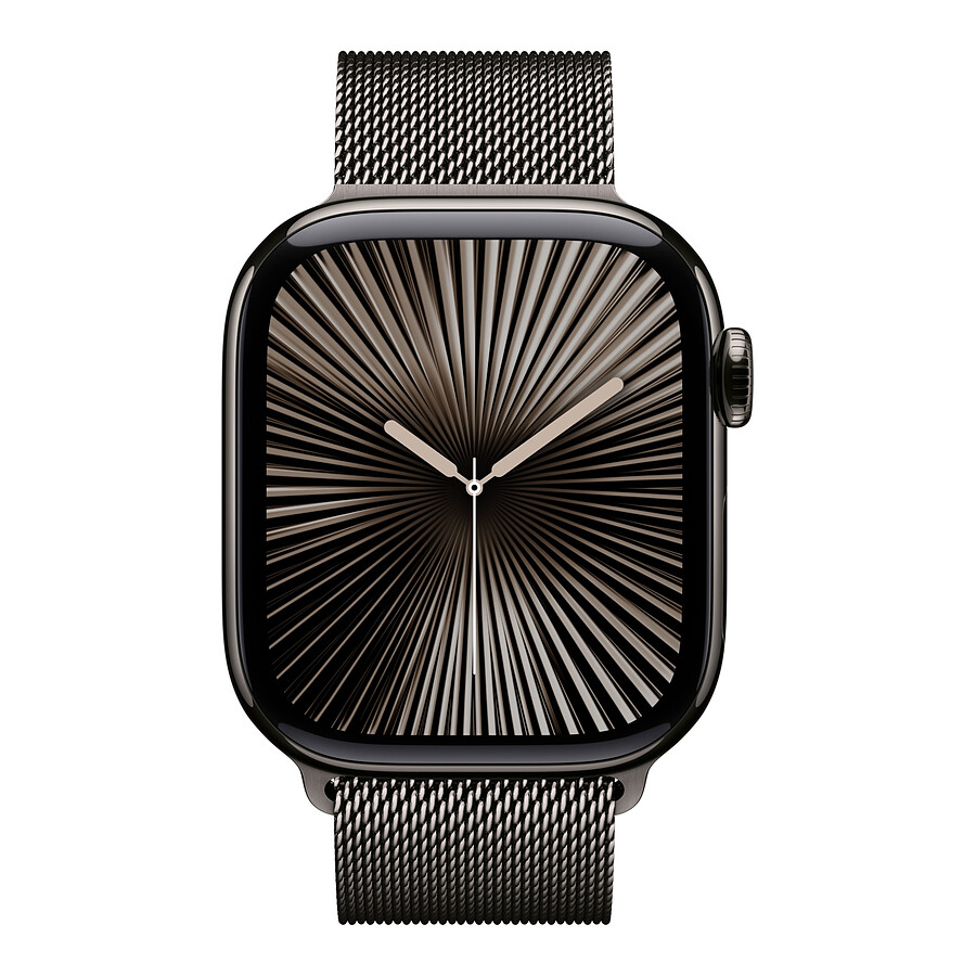Apple Watch Series 10 GPS + Cellular - Titane Ardoise - Bracelet Milanais - 42 mm