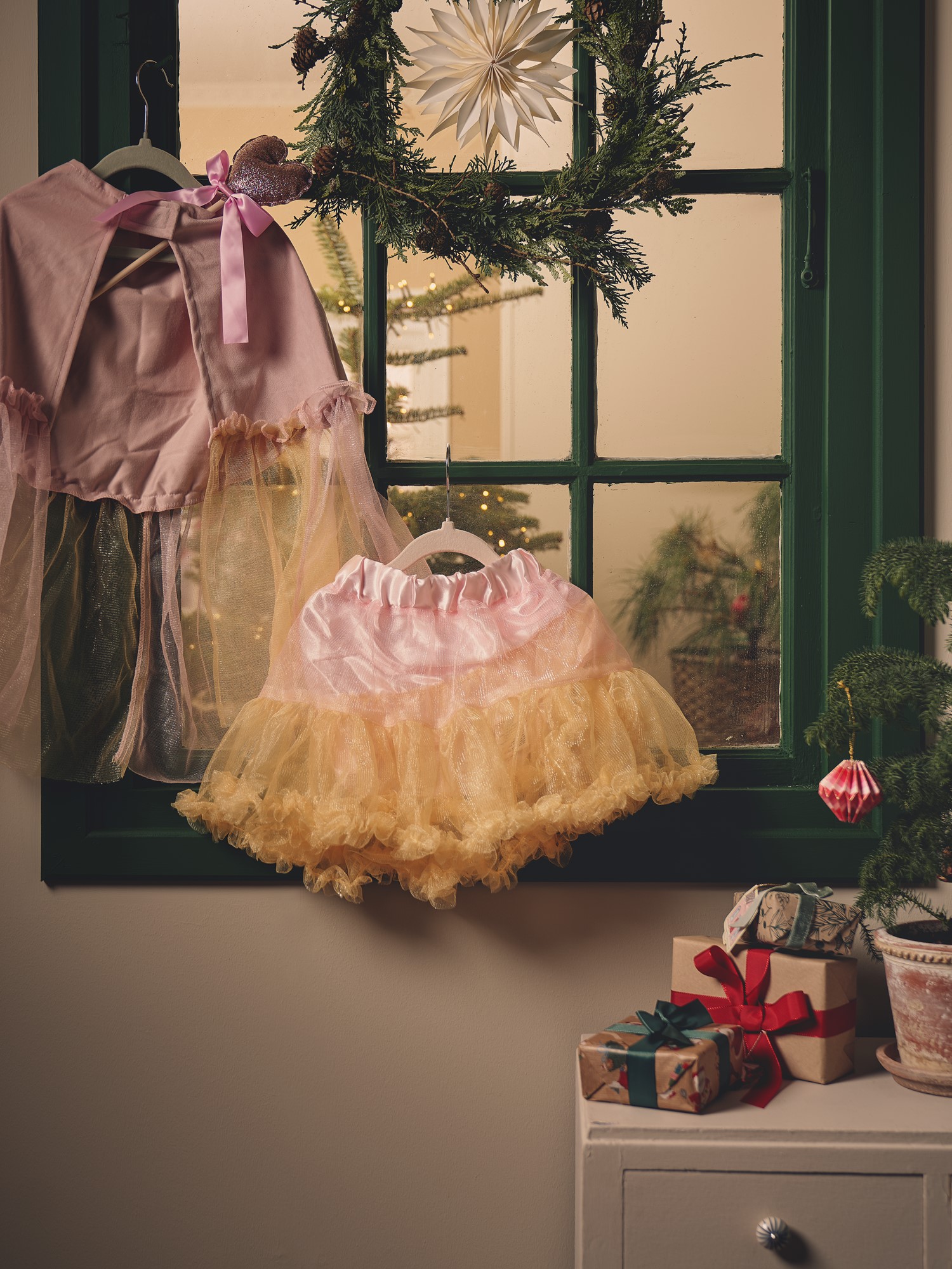 Udklædningsnederdel | Polyester. | Rose, Light Yellow