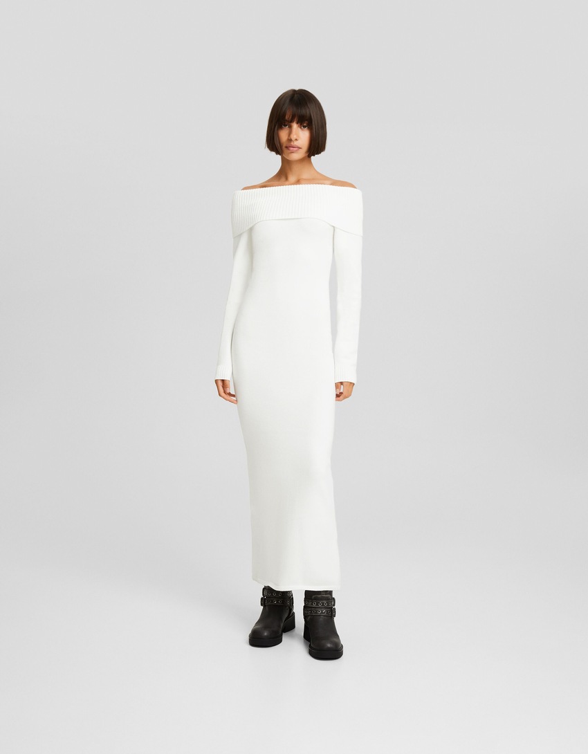 Vestido midi Bardot