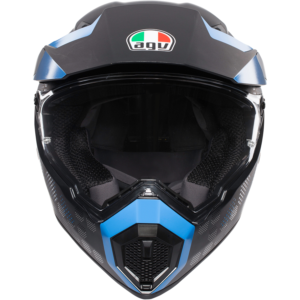 AGV - Casque AX9 Antartica Noir Mat / Bleu