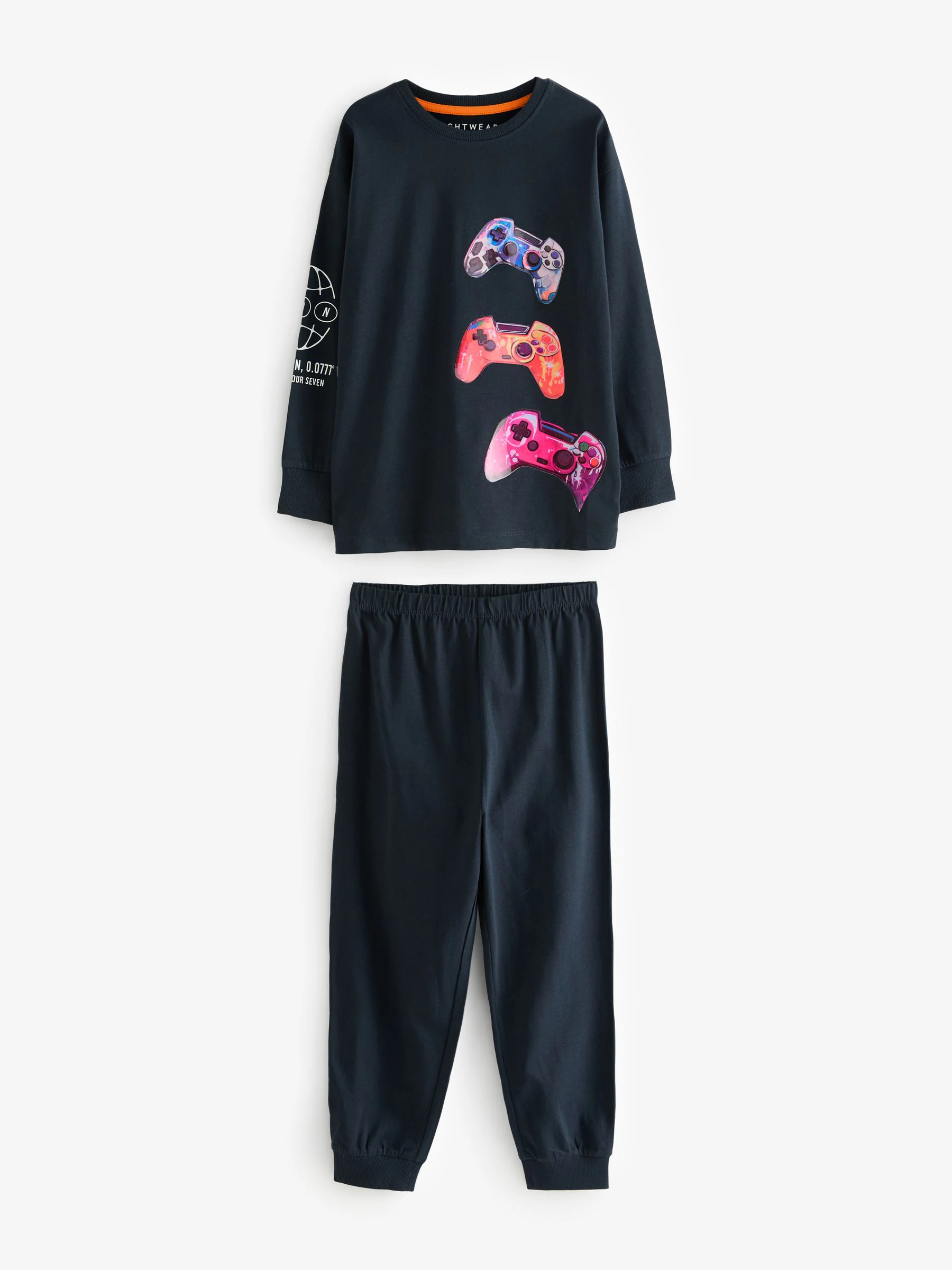 Zwart/roze met gamecontroller - Verpakking van 2 pyjama's met lange mouwen (3-16 jr)