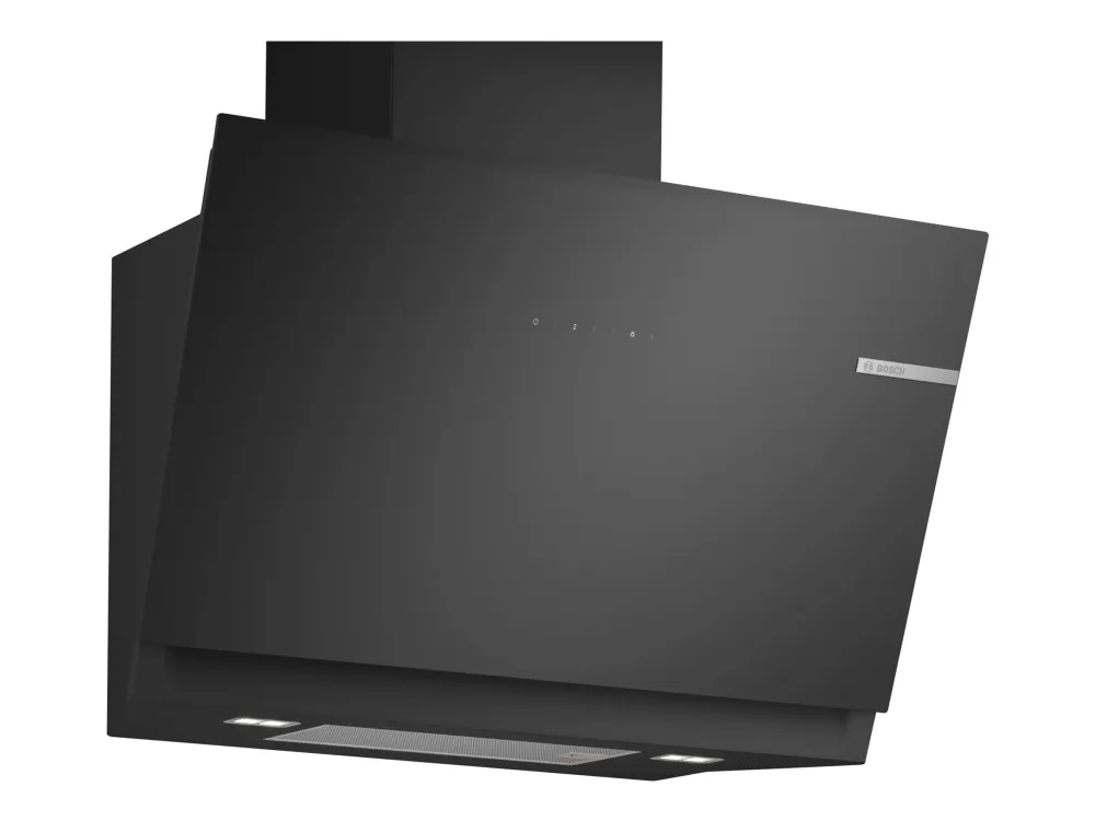Bosch Serie | 6 DWK81AN60 - Hætte - skorsten vinklet - bredde: 79 cm - dybde: 43.3 cm - udtrækning og recirkulation (-) - sort
