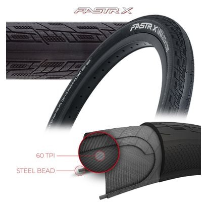 Pneu BMX Tioga FASTR X 20'' Noir