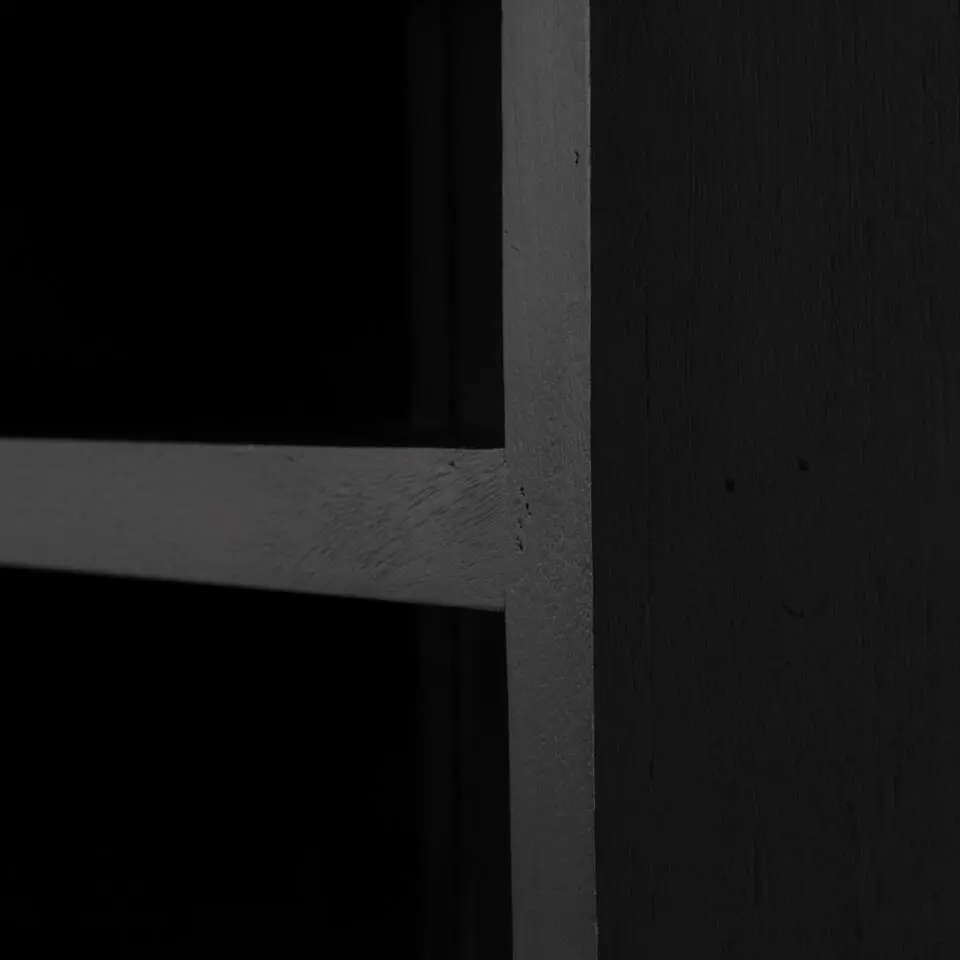 Wandkast Zwart - Mangohout - 80x220cm - Kast Xander