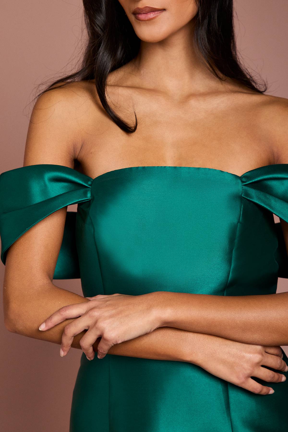 Coast Robe de Demoiselle d'Honneur Coast Honoured Petite Twill Bardot Colonne Mi-Longue