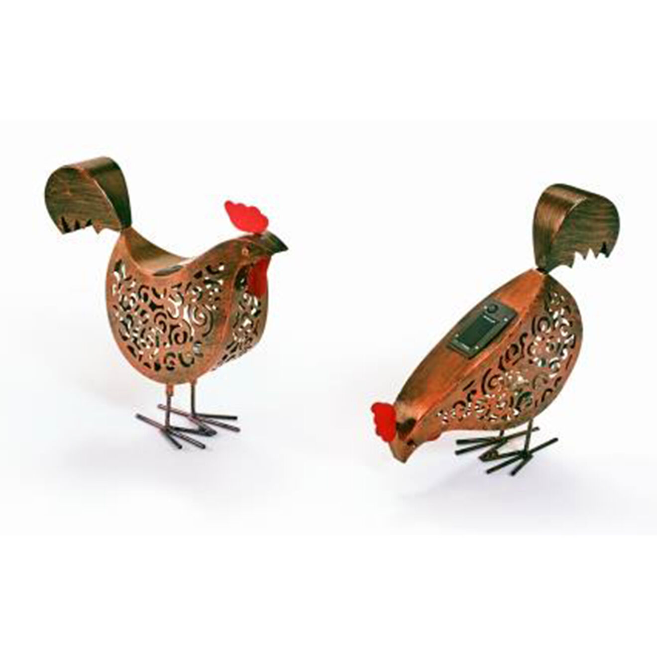Pratik Garden 2 Poules solaires marron