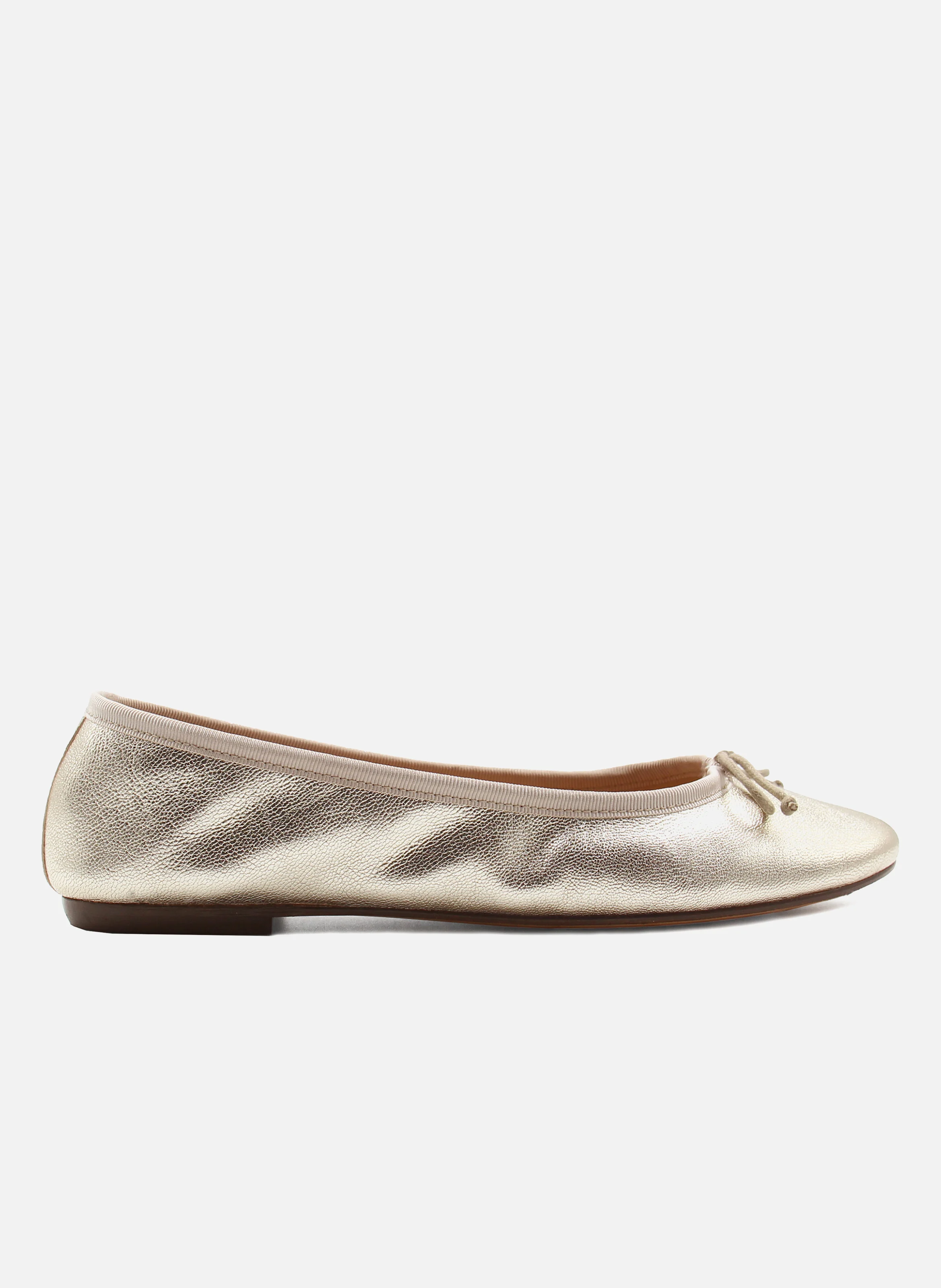 Ballerines classiques cuir métallisé | Doré