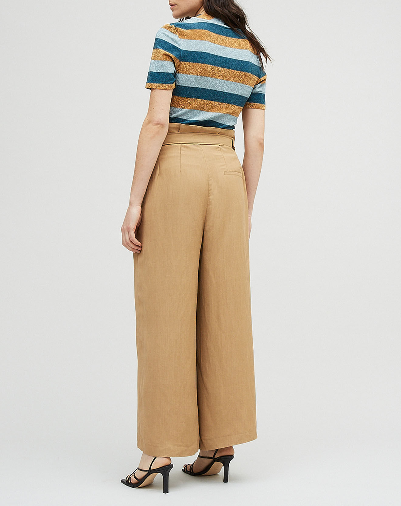 Chloé Stora Pantalon en Lin mélangé Raby beige