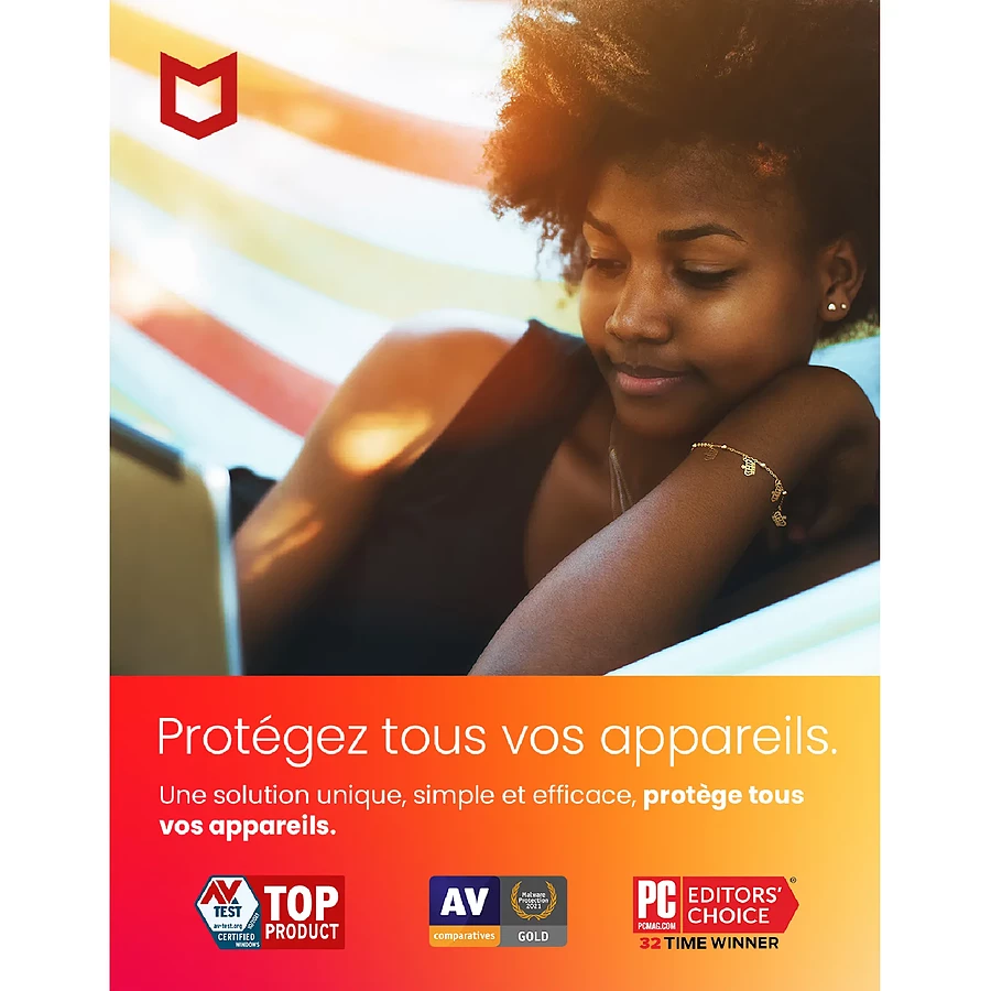 McAfee Total Protection - Licence 1 an - 1 poste - A télécharger