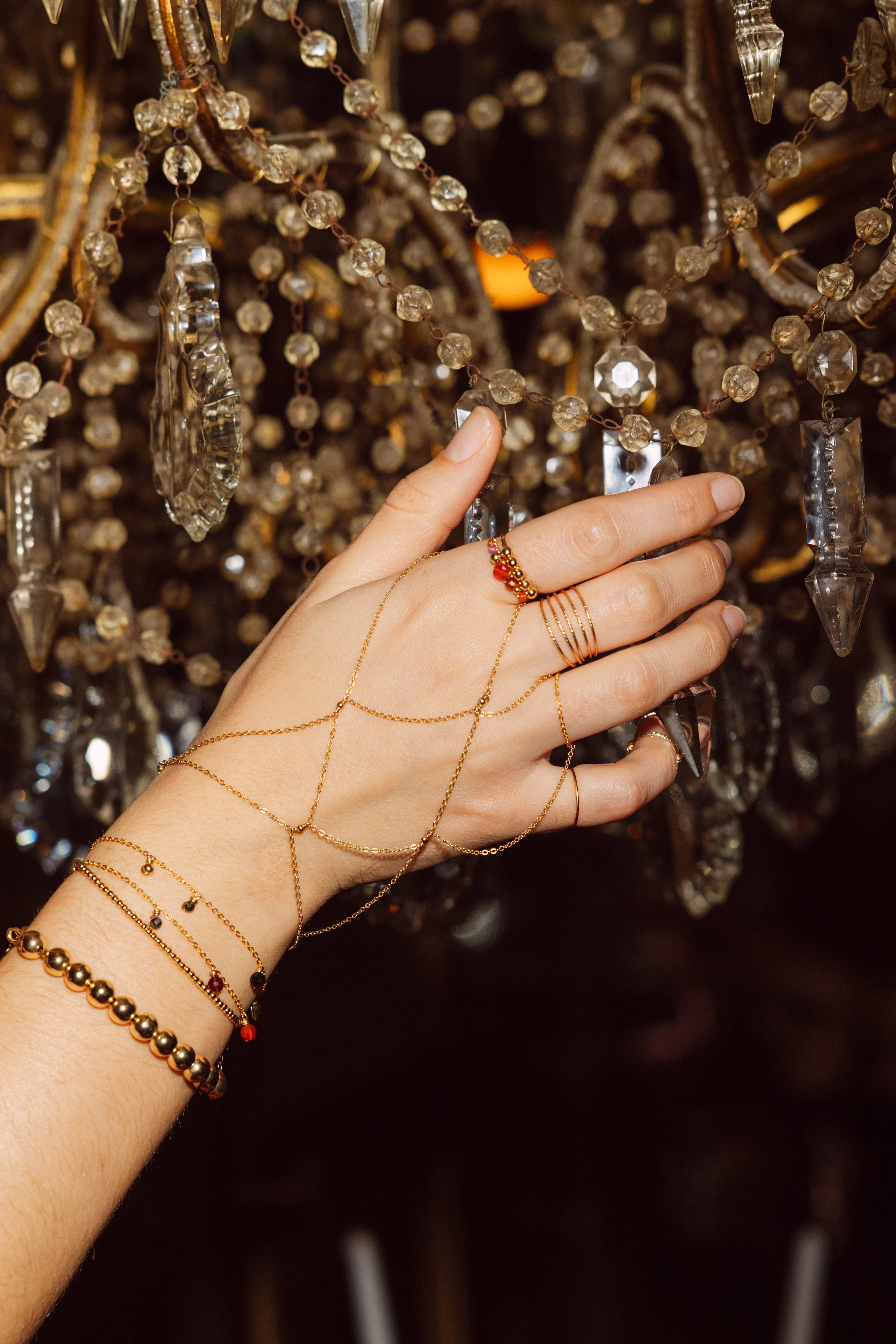 QUEEN - Bracelet perles | Doré